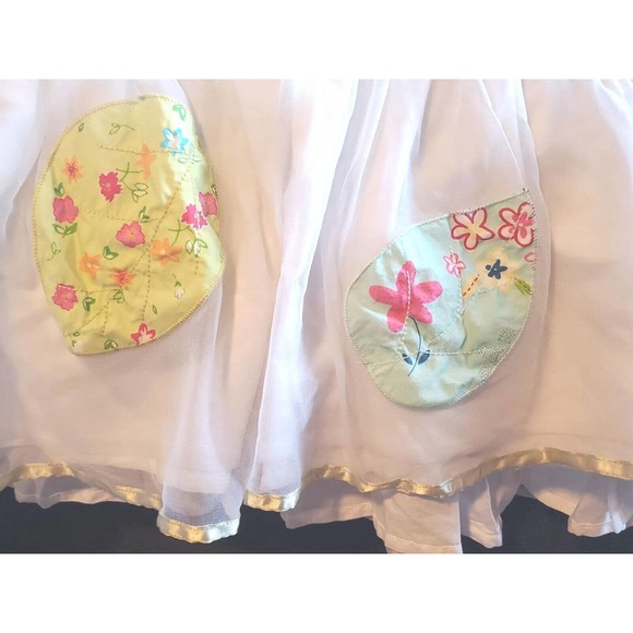 Pottery Barn Girl's Bed Skirt Cottage Core White Floral 26x52x11 Inches - Picture 2 of 5